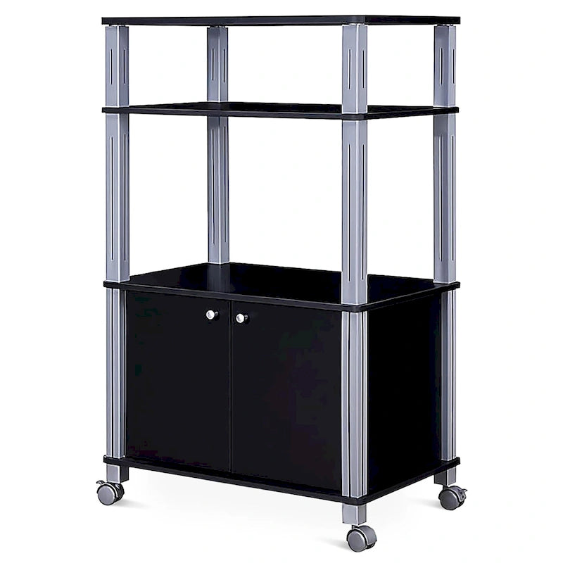 Scaffale da cucina con rotelle, portaforno a microonde, ripiano multiuso con ruote