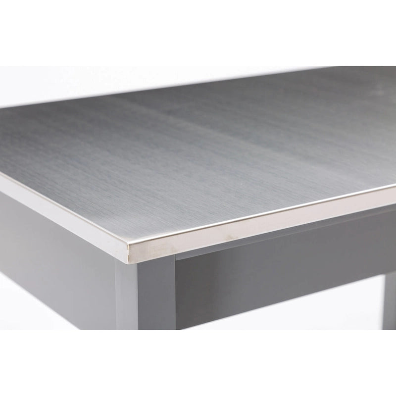 Rolling Kitchen Cart with Stainless Steel Top and Storage Drawer