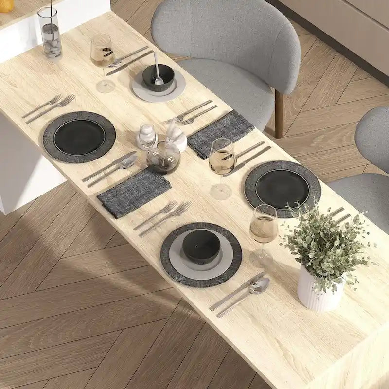 Mesa de cocina isla blanca/de madera de 94.5 para desayunos, bar y trabajo